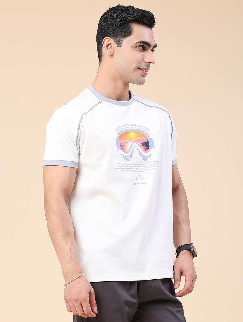 men printed raglan sleeve regular fit t-shirt - 22249537 -  Standard Image - 3