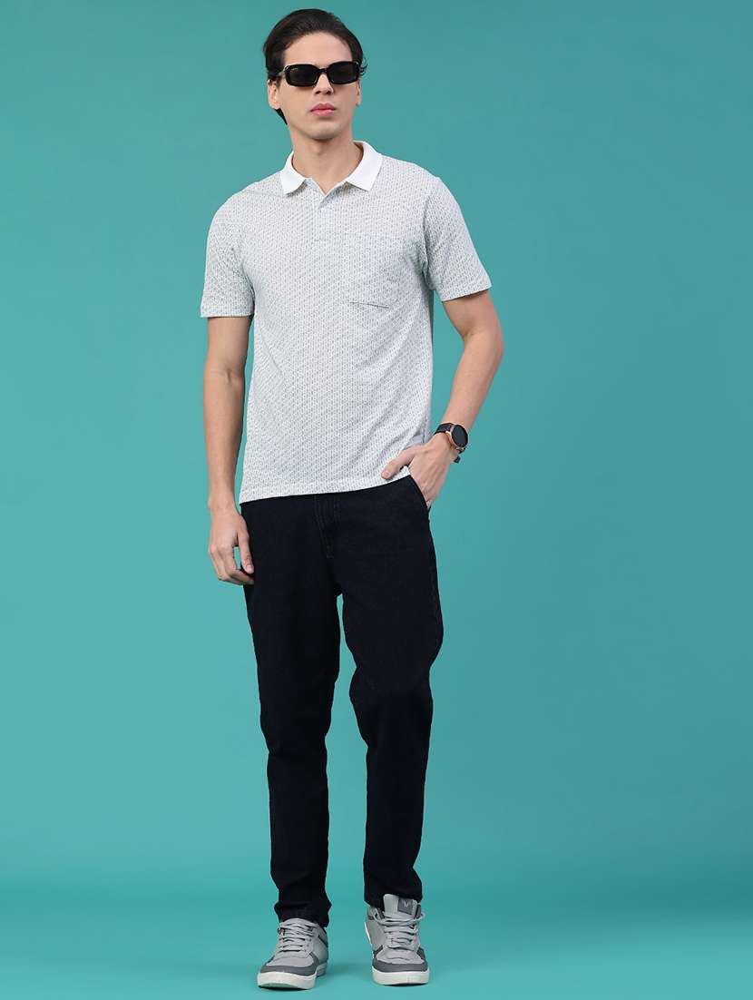 men printed short sleeve regular fit polo t-shirt - 22249606 -  Standard Image - 3