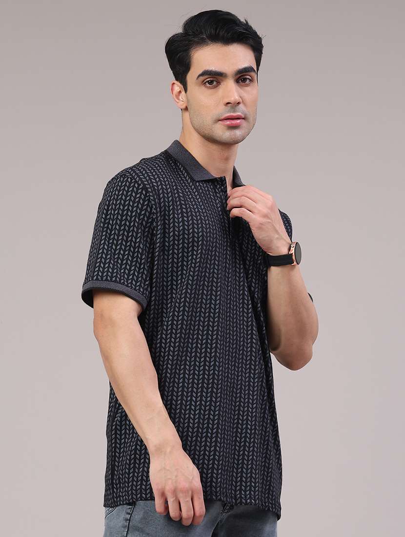 men printed short sleeve regular fit polo t-shirt - 22249609 -  Standard Image - 3
