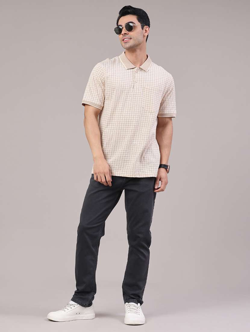 men printed short sleeve regular fit polo t-shirt - 22249610 -  Standard Image - 5