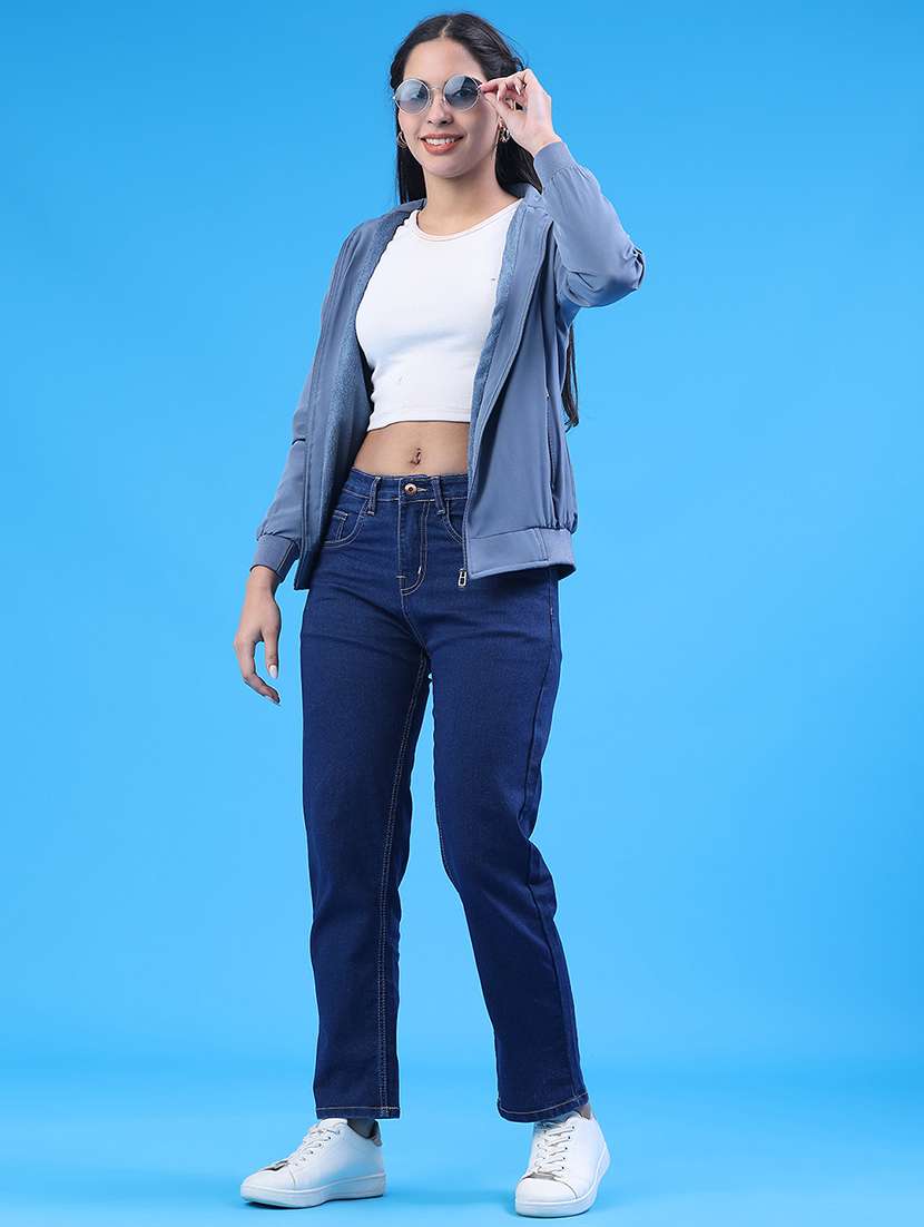 Women Solid Long Sleeve Regular Jacket - 22249622 -  Standard Image - 5