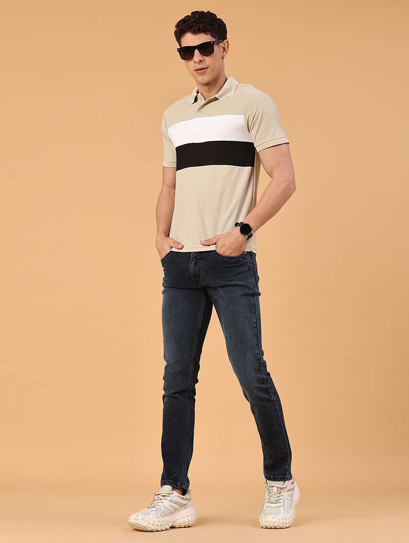 men washed mid rise full length slim fit jeans - 22249659 -  Standard Image - 5