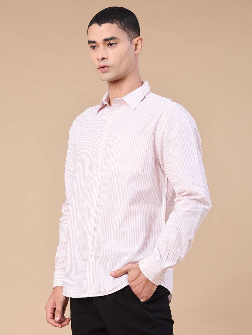 Men Striped Long Sleeve Regular Fit Casual Shirt - 22249783 -  Standard Image - 3