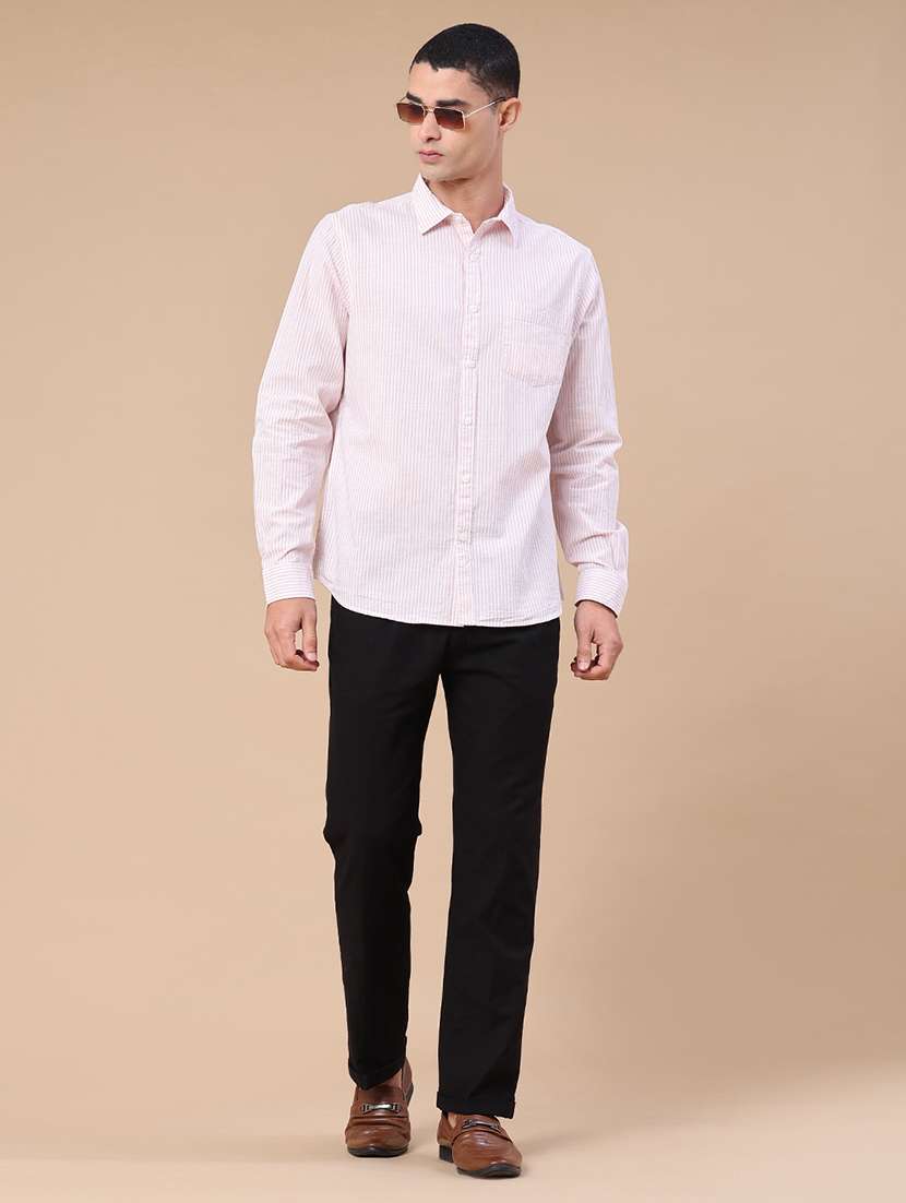 Men Striped Long Sleeve Regular Fit Casual Shirt - 22249783 -  Standard Image - 5