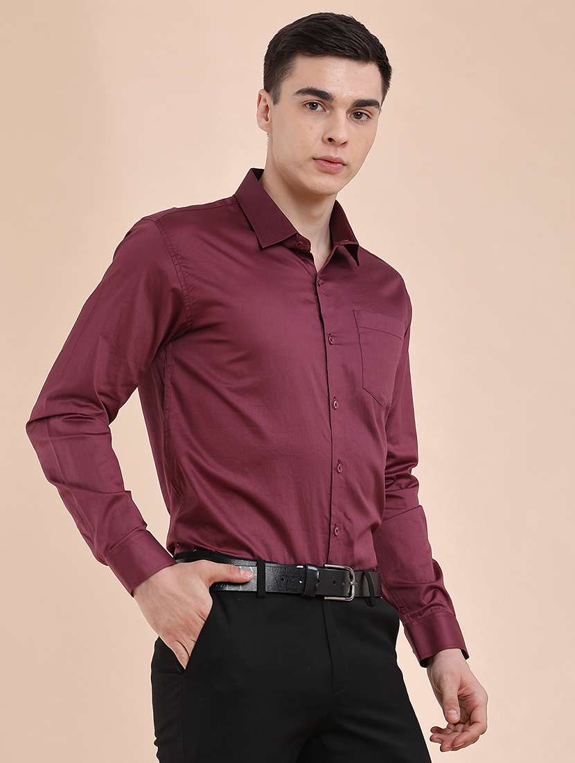 men solid long sleeves formal shirt - 22249791 -  Standard Image - 3
