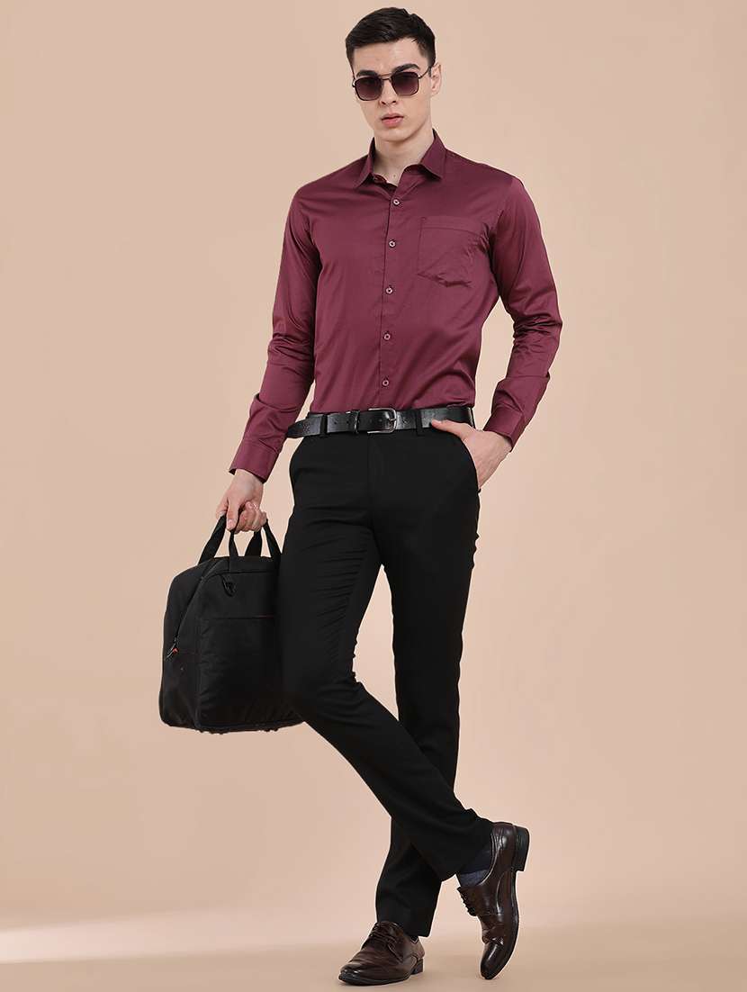 men solid long sleeves formal shirt - 22249791 -  Standard Image - 5