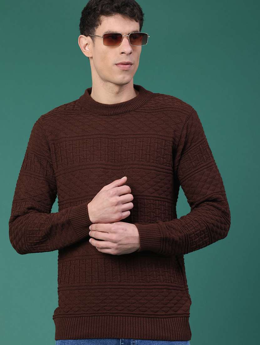 men self designed long sleeve pullover