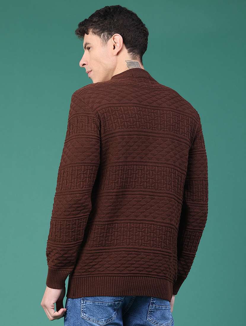 men self designed long sleeve pullover - 22249802 -  Standard Image - 3