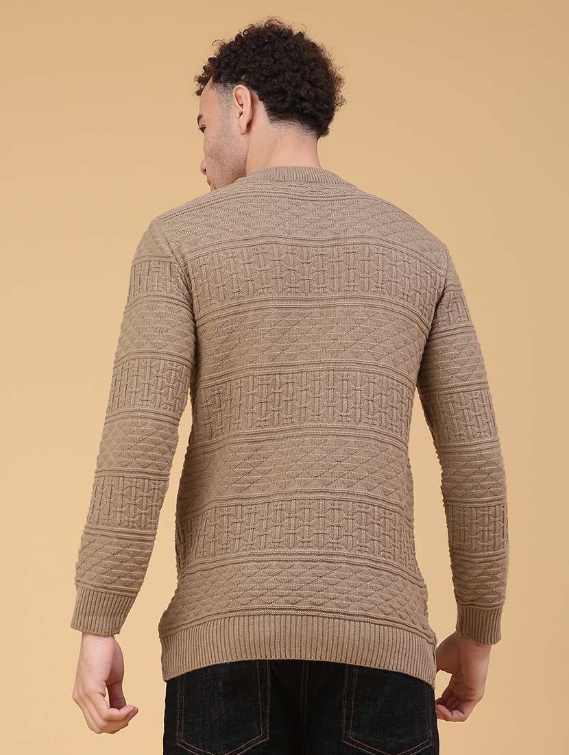 men self design long sleeve regular fit pullover  - 22249806 -  Standard Image - 3