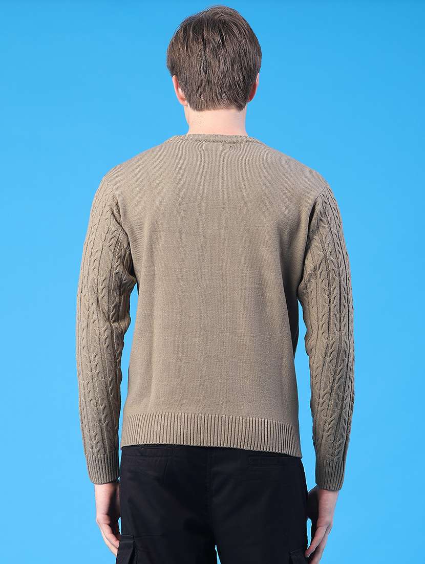 men self design long sleeve regular fit pullover  - 22249849 -  Standard Image - 3