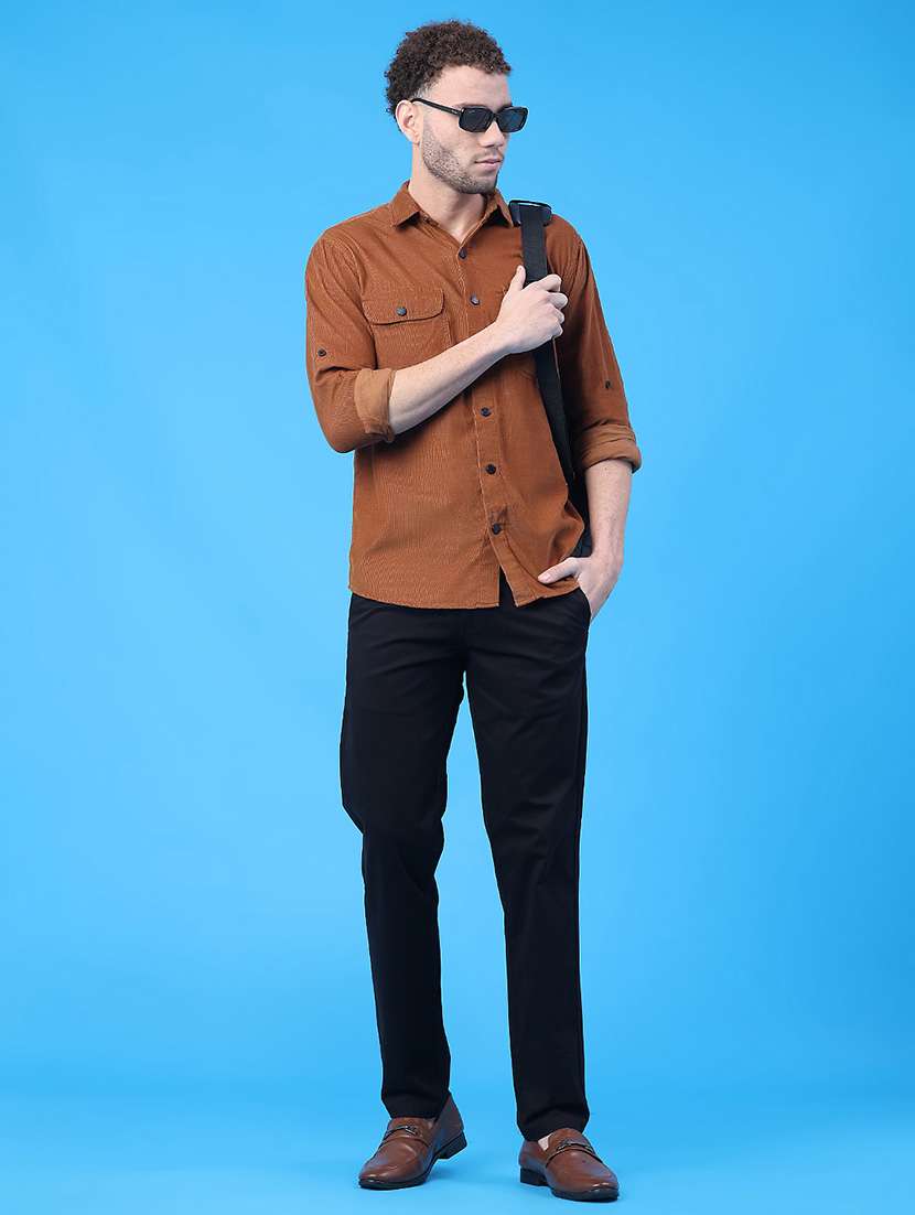men solid mid rise chinos casual trouser - 22249858 -  Standard Image - 5