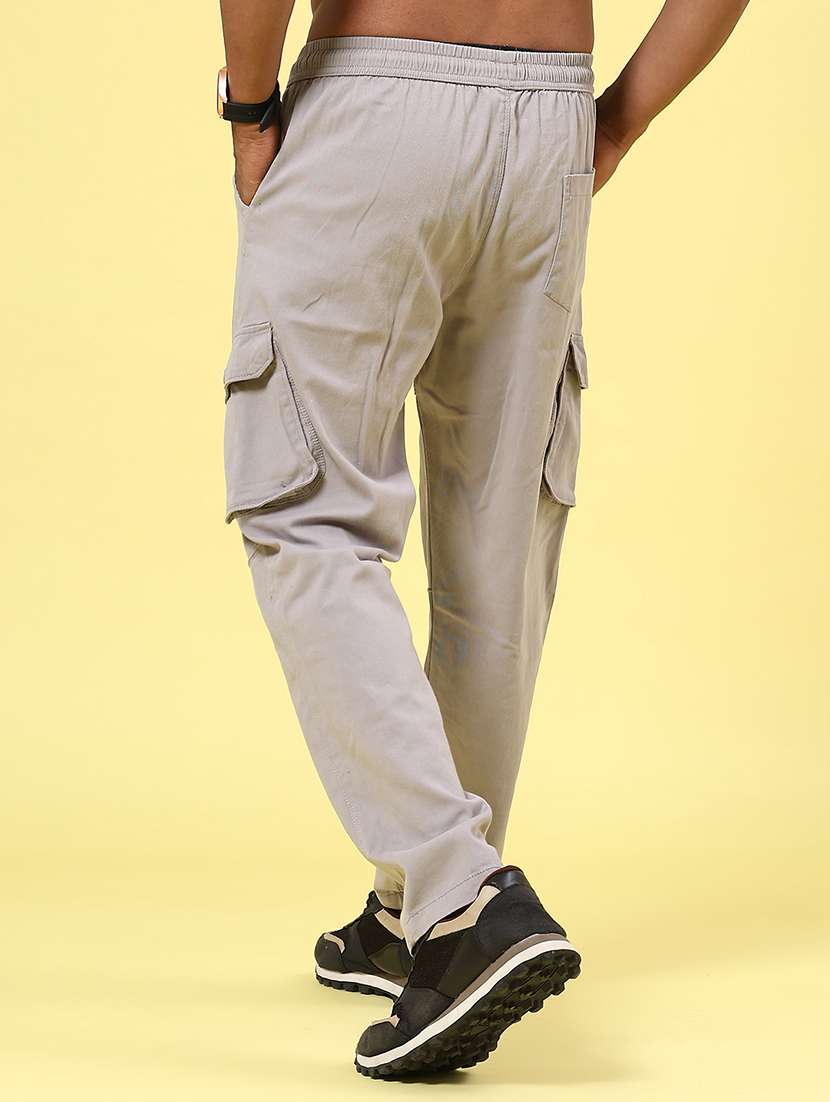 men grey cotton cargo - 22249887 -  Standard Image - 3