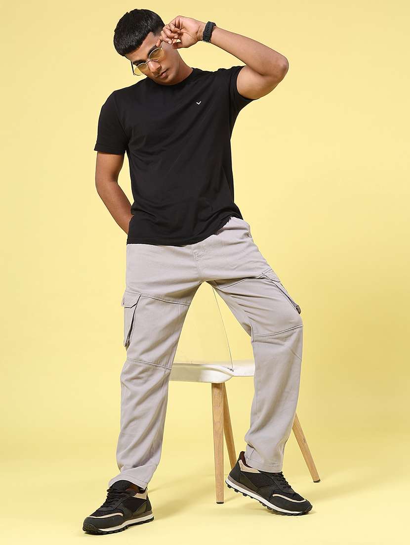men grey cotton cargo - 22249887 -  Standard Image - 5