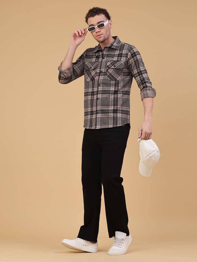 men checkered long sleeve regualr fit casual shirt - 22249892 -  Standard Image - 5