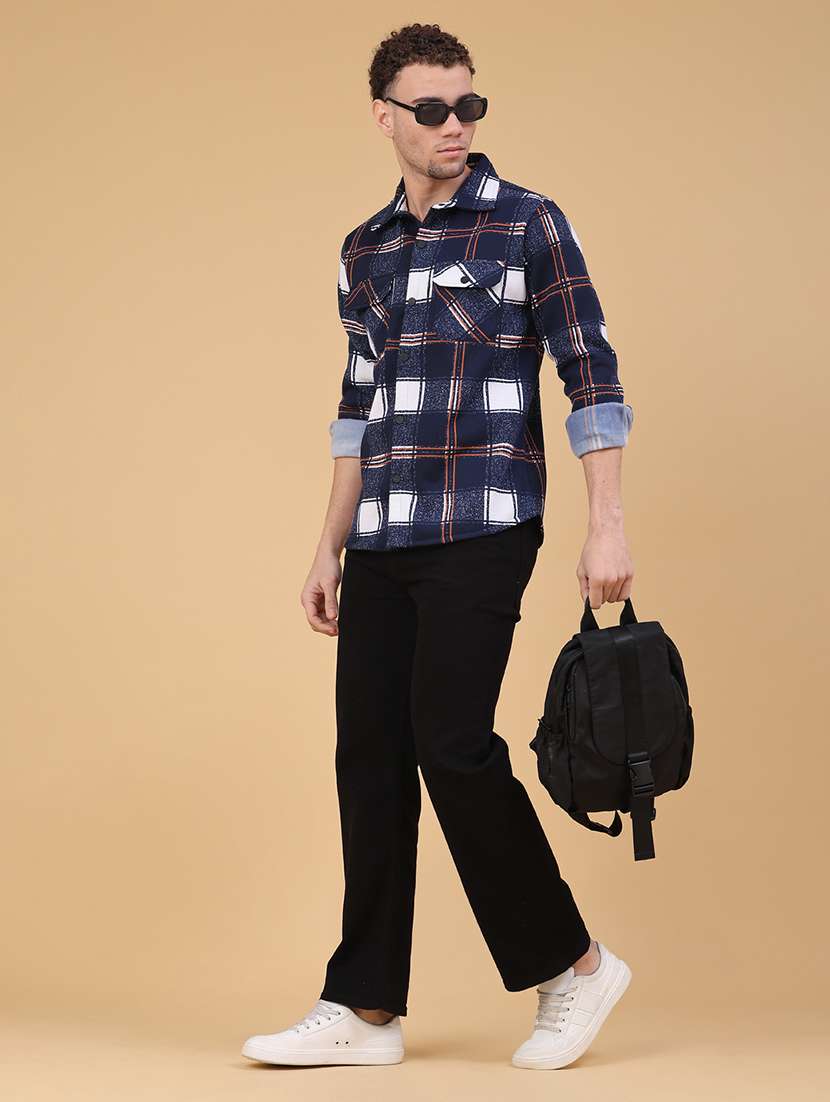 men checkered long sleeve regualr fit casual shirt - 22249894 -  Standard Image - 5
