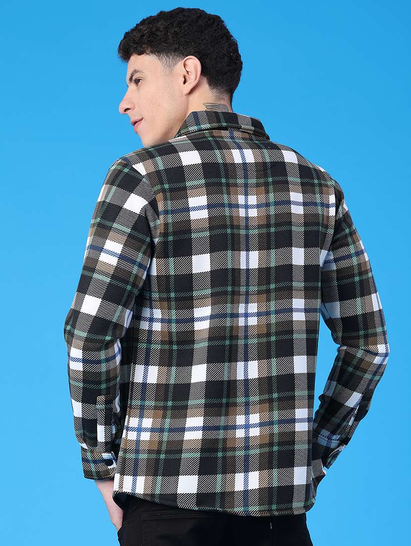men checkered long sleeve regualr fit casual shirt - 22249896 -  Standard Image - 3