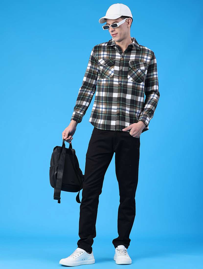 men checkered long sleeve regualr fit casual shirt - 22249896 -  Standard Image - 5