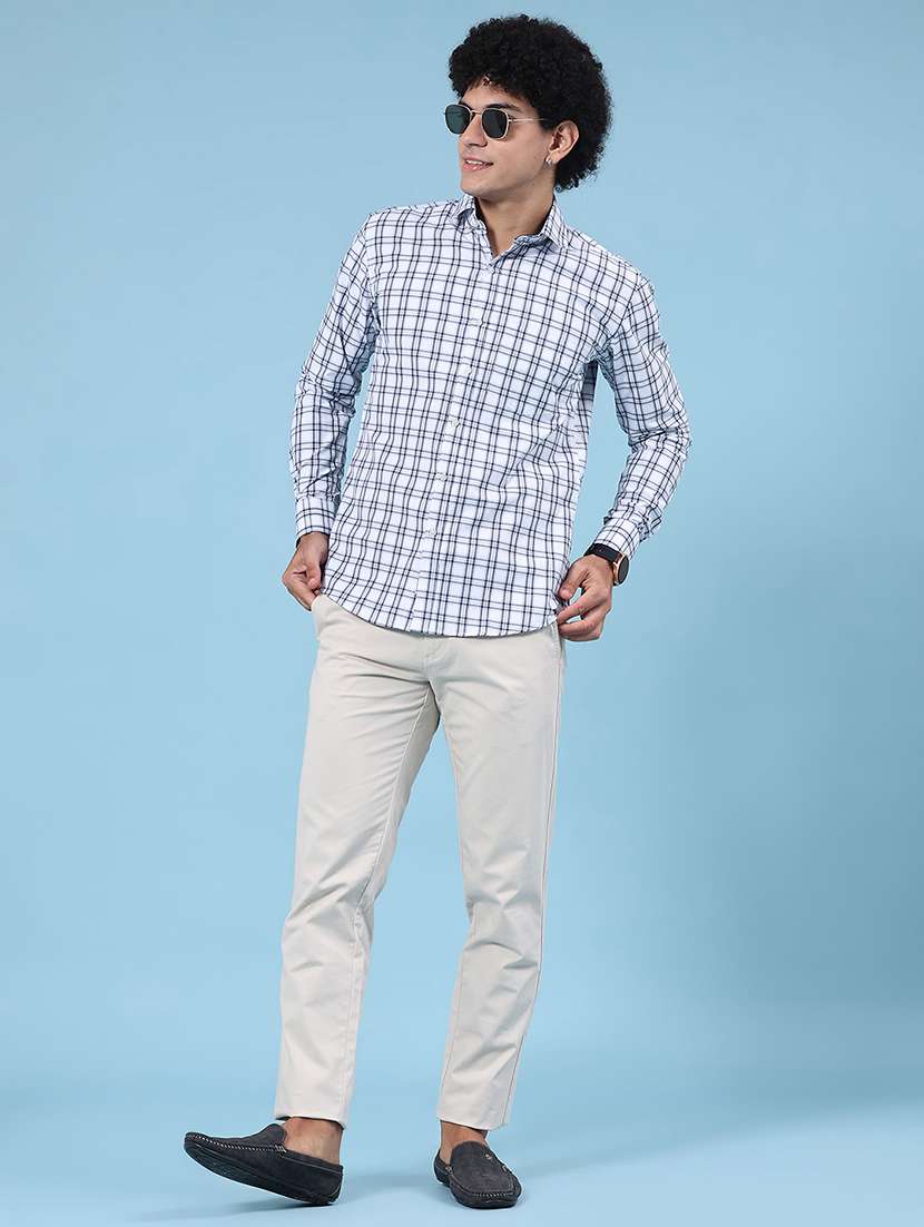 men solid mid rise chinos casual trouser - 22249903 -  Standard Image - 5