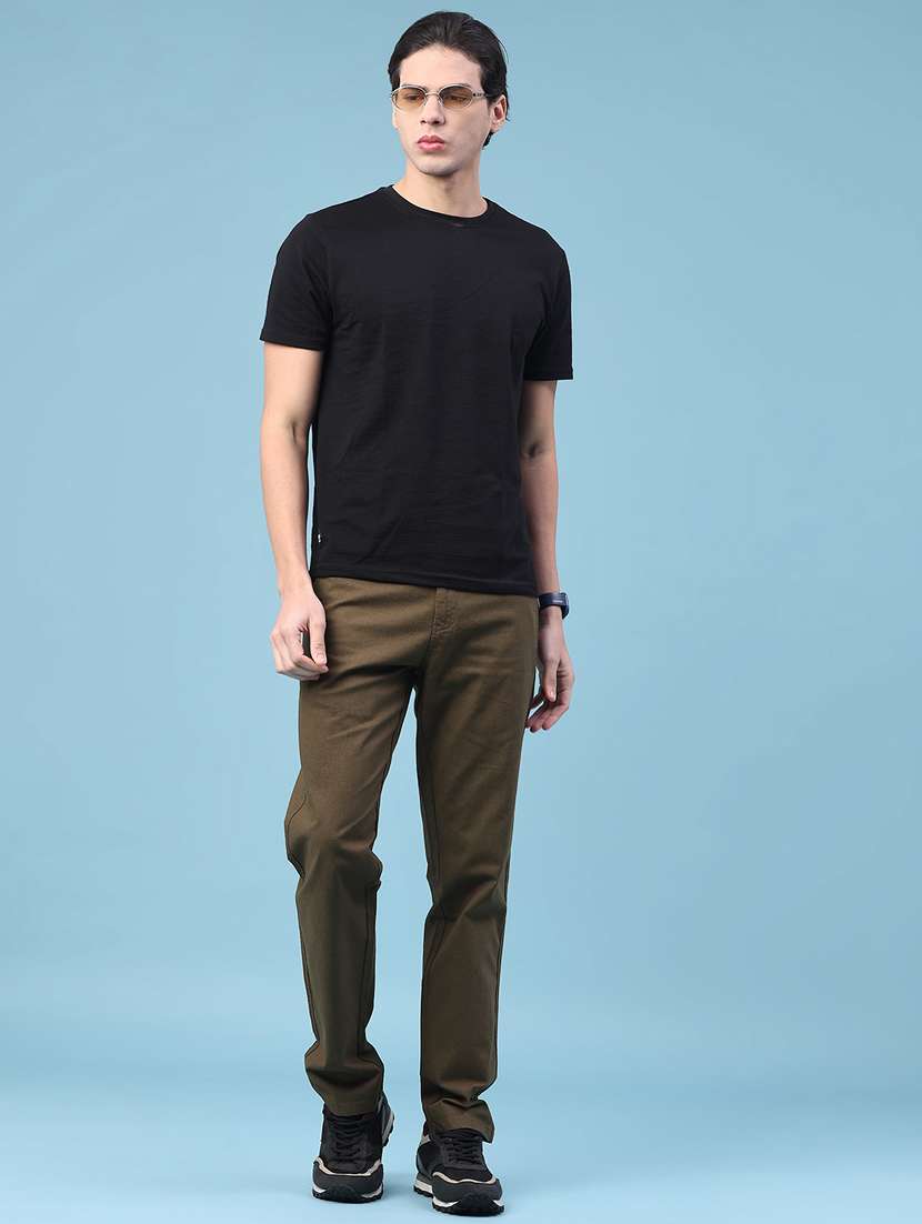 men solid mid rise chinos casual trouser - 22249908 -  Standard Image - 5