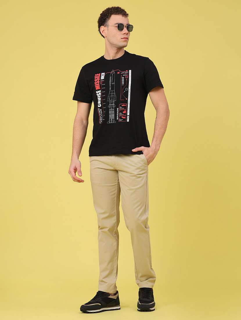 men solid mid rise chinos casual trouser - 22249909 -  Standard Image - 5