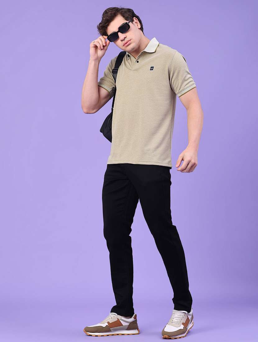 men solid short sleeve regular fit polo t-shirt - 22250021 -  Standard Image - 3
