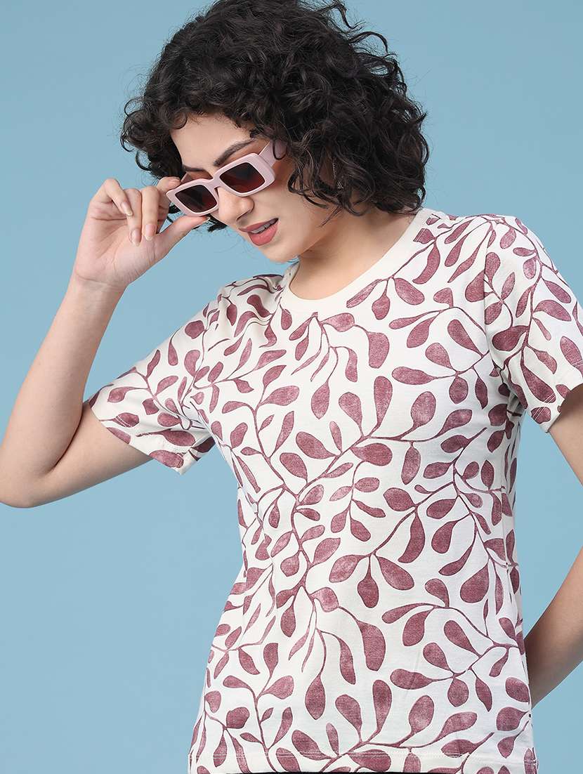 women printed short sleeve t-shirt