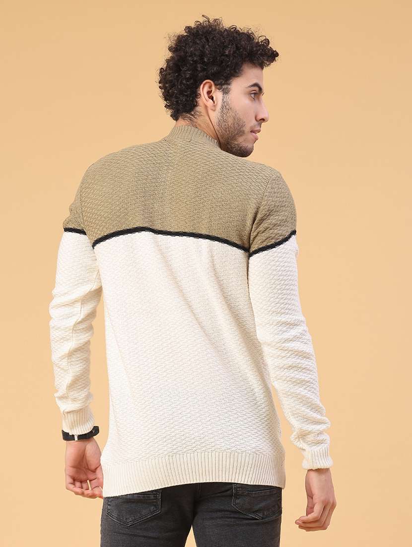 men self design long sleeve regular fit pullover  - 22250123 -  Standard Image - 3