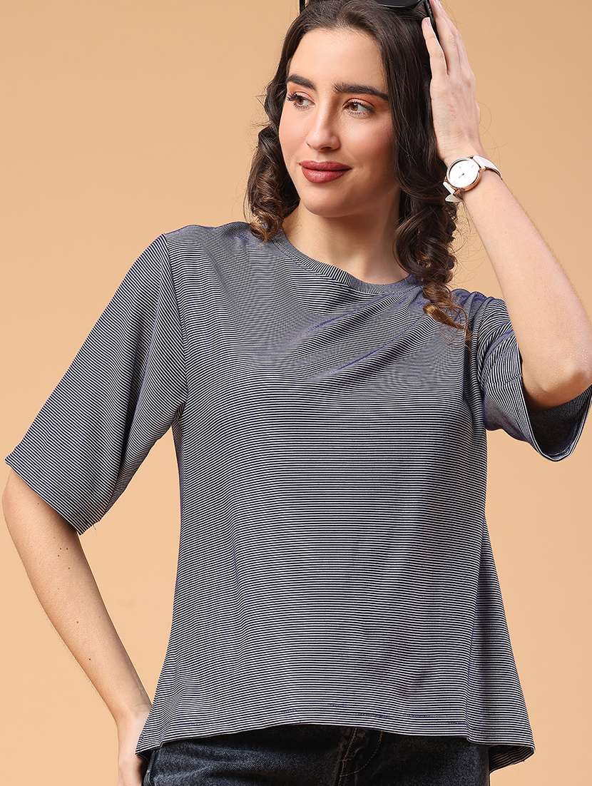 women striped short sleeve t-shirt