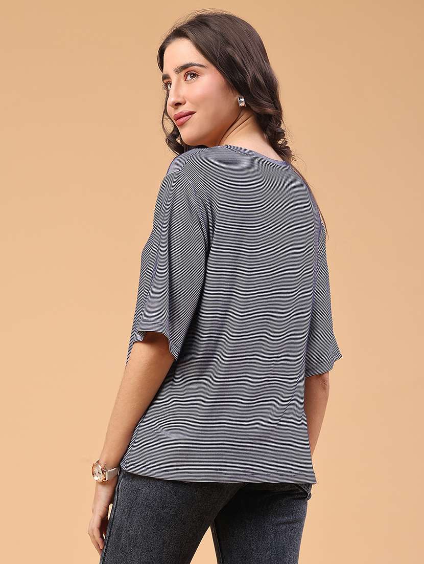 women striped short sleeve t-shirt - 22250138 -  Standard Image - 3