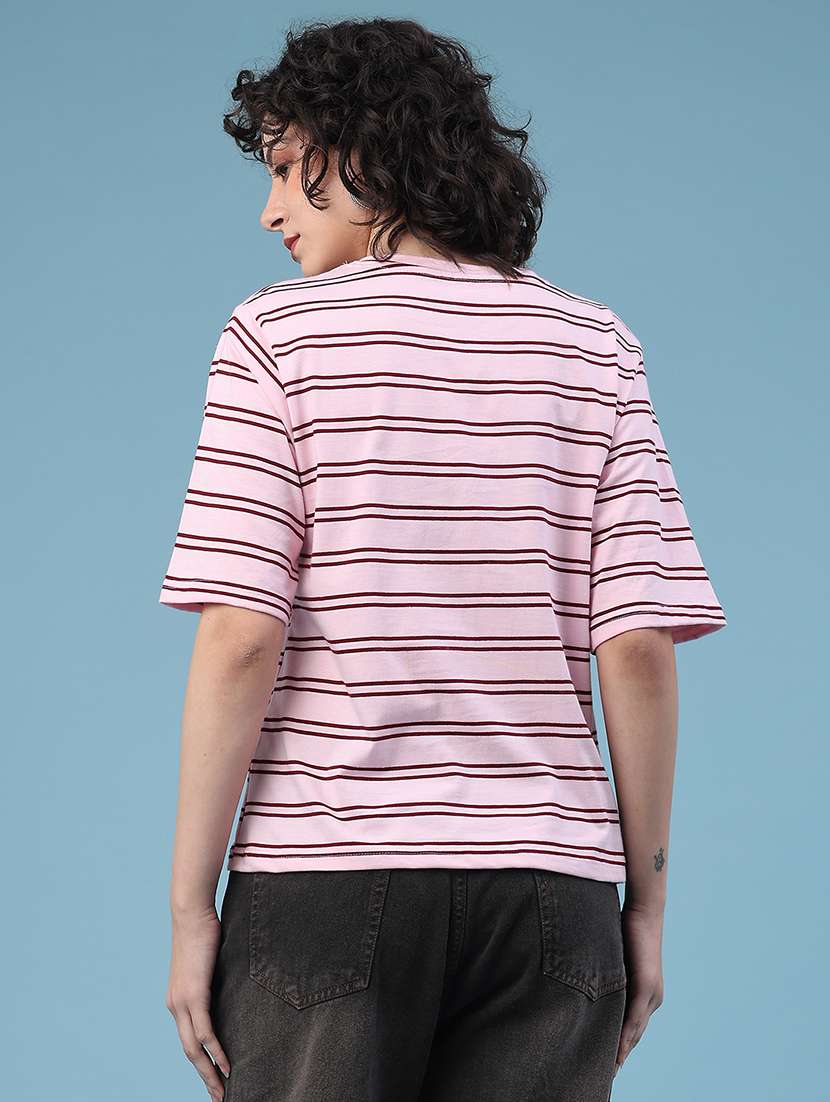 women striped short sleeve t-shirt - 22250139 -  Standard Image - 3