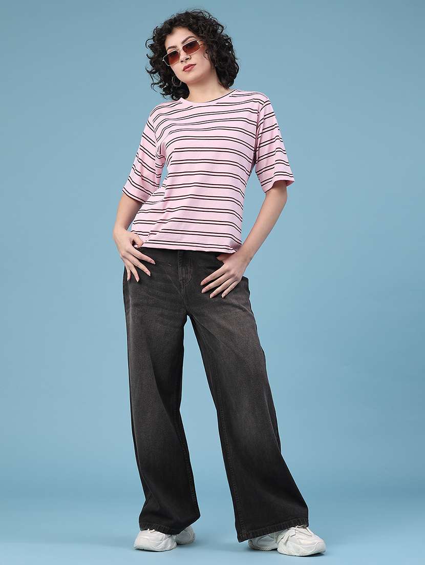 women striped short sleeve t-shirt - 22250139 -  Standard Image - 5