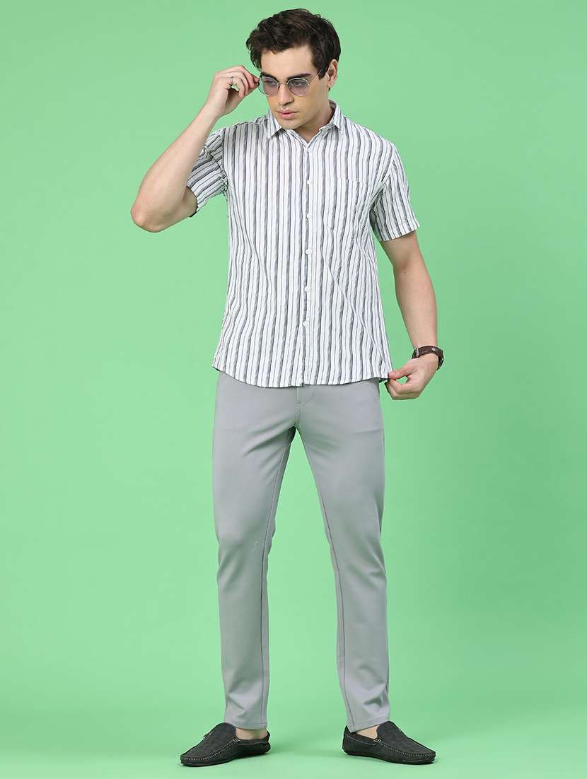 men white cotton casual shirt - 22250225 -  Standard Image - 3