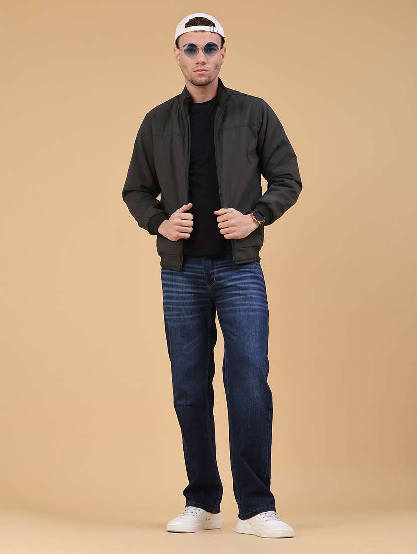 men solid long sleeve bomber jacket - 22250275 -  Standard Image - 5