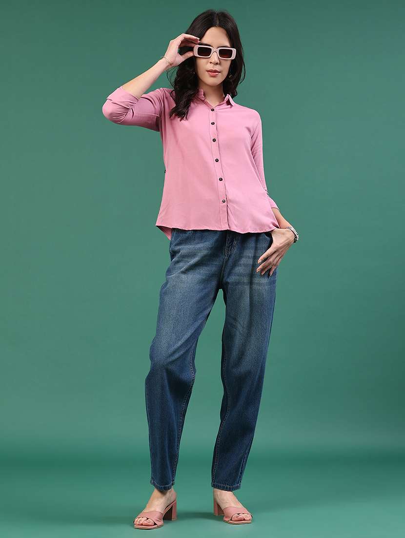 women washed high rise mom fit jeans - 22250447 -  Standard Image - 5