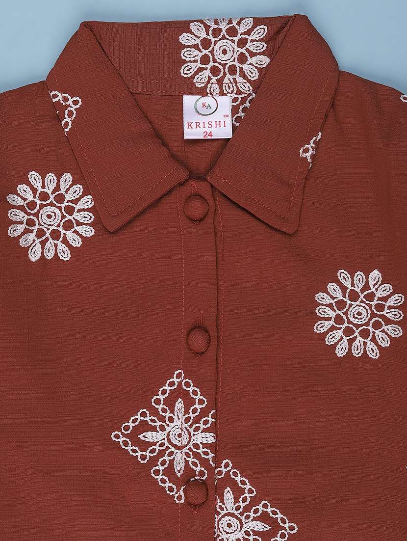 girls self designed puff sleeve top - 22250550 -  Standard Image - 3