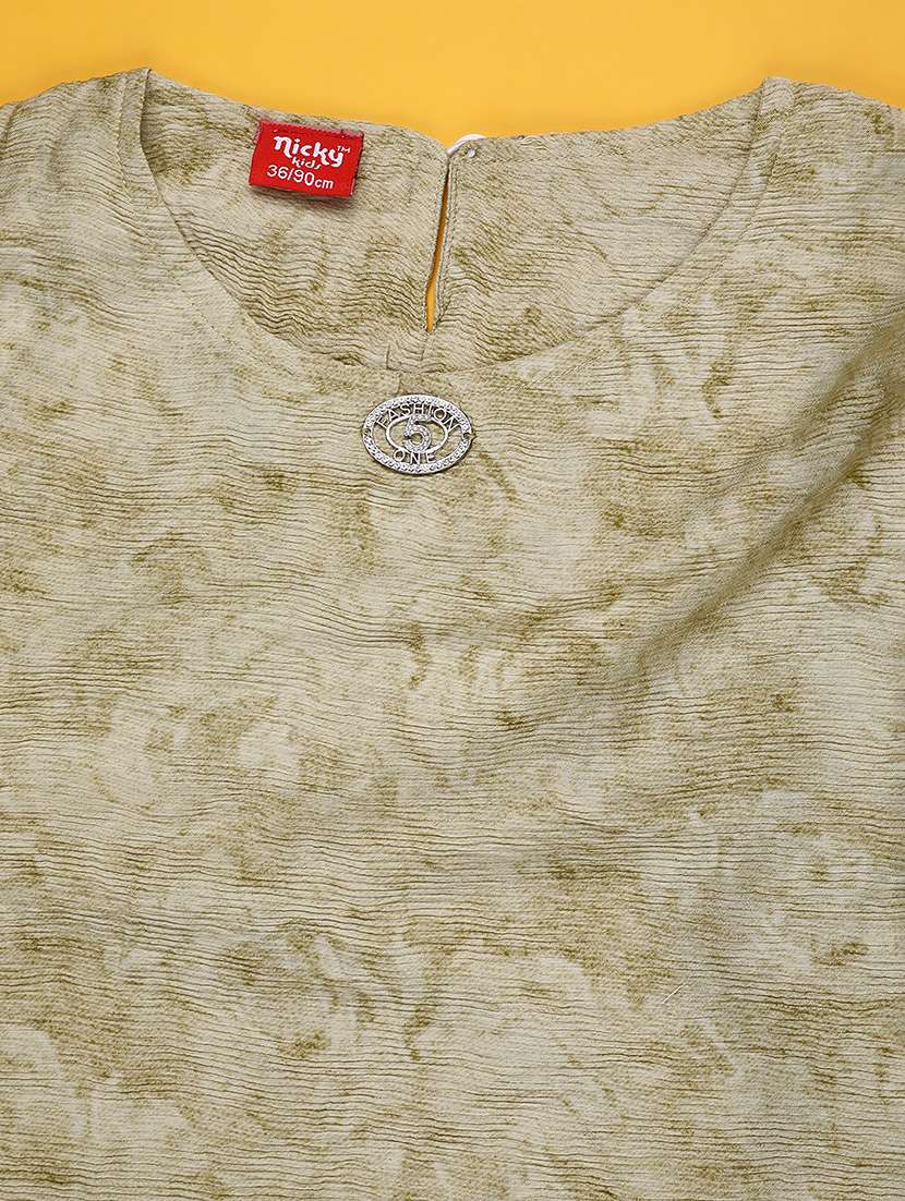 Girls Printed Bell Sleeve Top - 22250601 -  Standard Image - 3