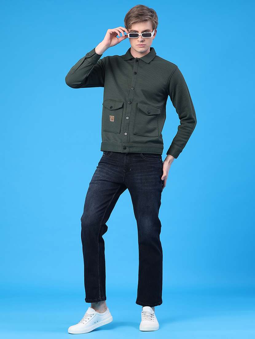 men solid long sleeve regular fit shacket - 22250703 -  Standard Image - 5