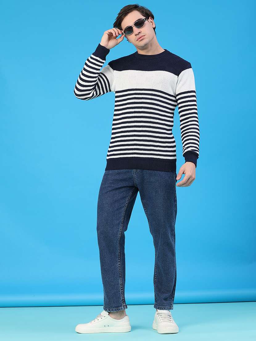 men striped long sleeve regular fit pullover  - 22250906 -  Standard Image - 5