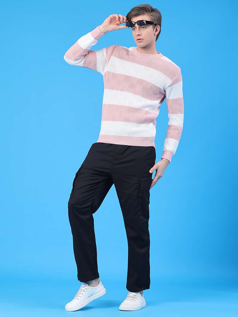 men striped long sleeve regular fit pullover  - 22250907 -  Standard Image - 5