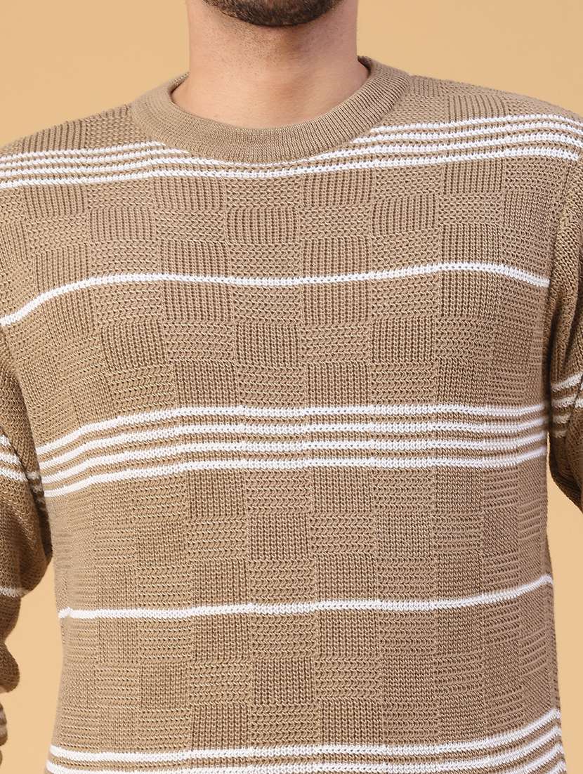 men striped long sleeve regular fit pullover  - 22250913 -  Standard Image - 5