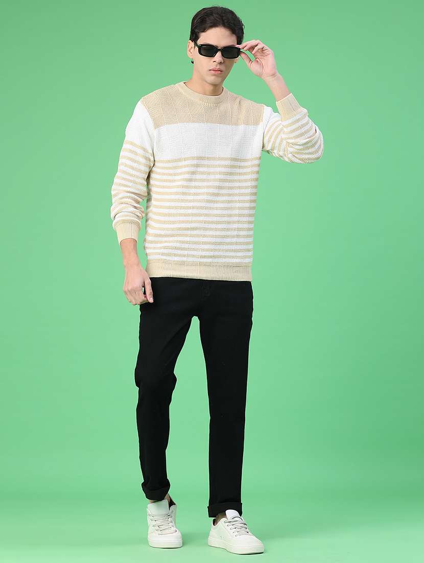 men striped long sleeve regular fit pullover  - 22250915 -  Standard Image - 5