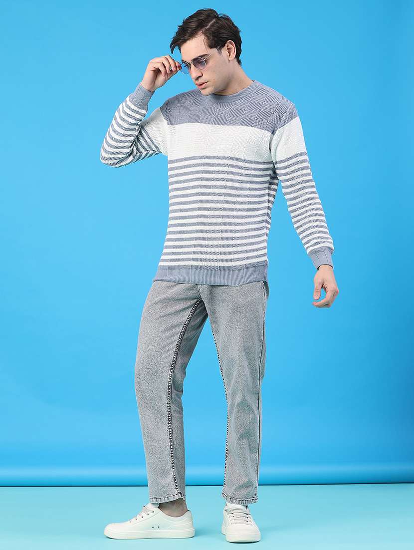 men striped long sleeve regular fit pullover  - 22250919 -  Standard Image - 5