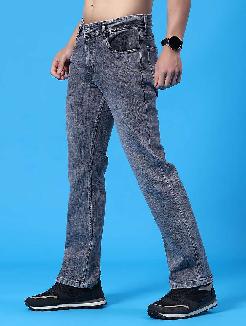 men washed mid rise full length bootcut jeans - 22250954 -  Standard Image - 3