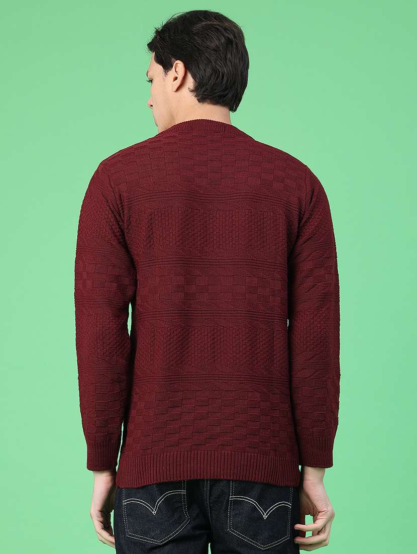 men self design long sleeve regular fit pullover  - 22250969 -  Standard Image - 3