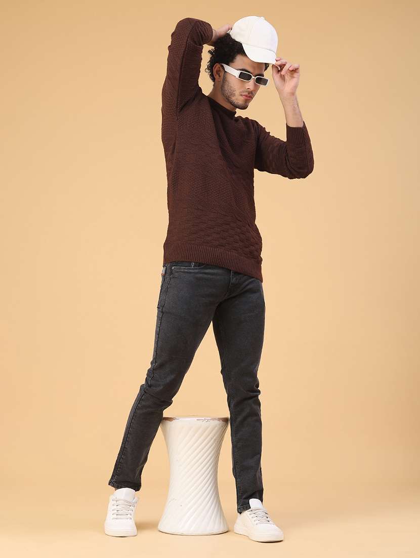 men self design long sleeve regular fit pullover  - 22250970 -  Standard Image - 5