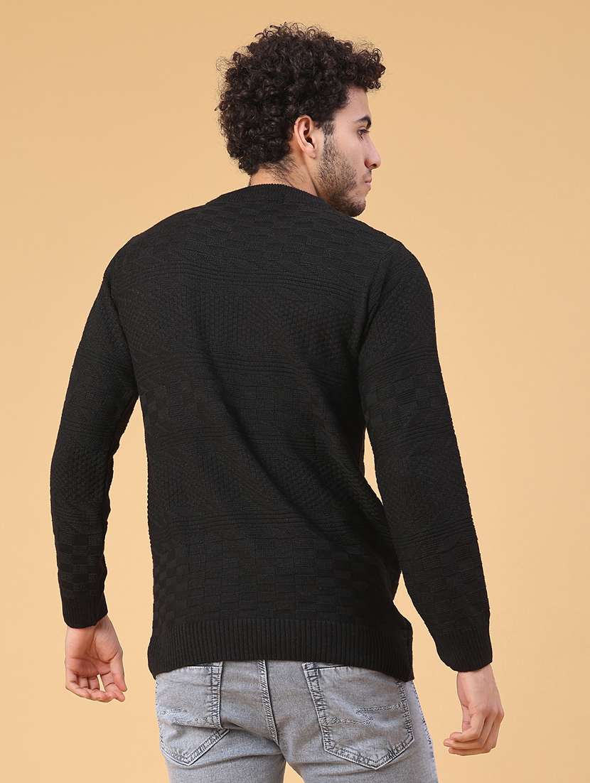men self design long sleeve regular fit pullover  - 22250971 -  Standard Image - 3