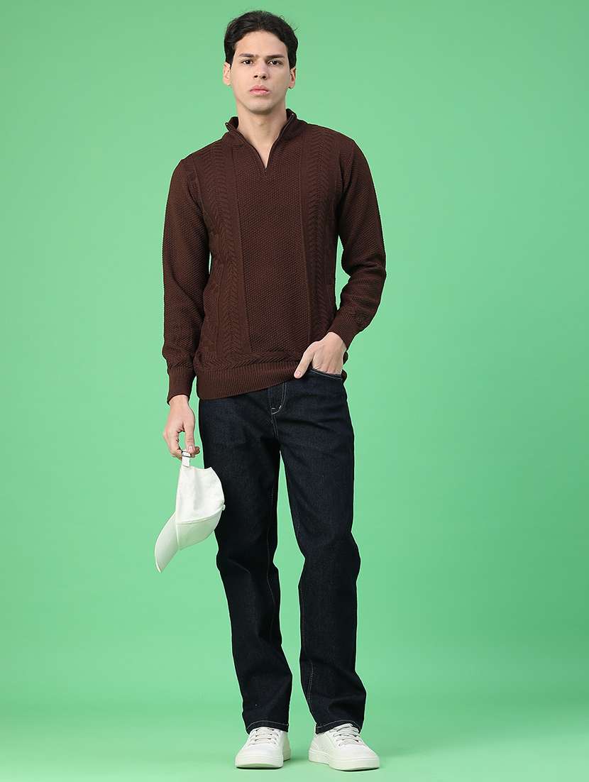 men self design long sleeve regular fit pullover  - 22250976 -  Standard Image - 5