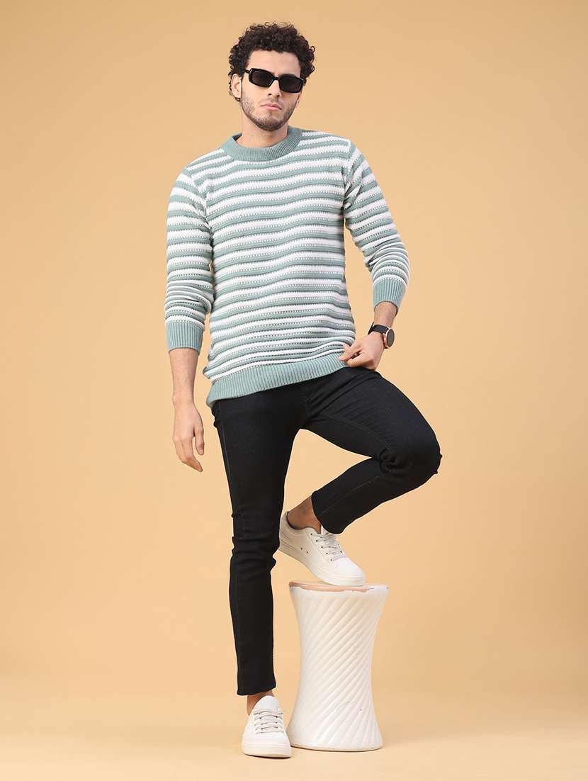 men striped long sleeve regular fit pullover  - 22250997 -  Standard Image - 5
