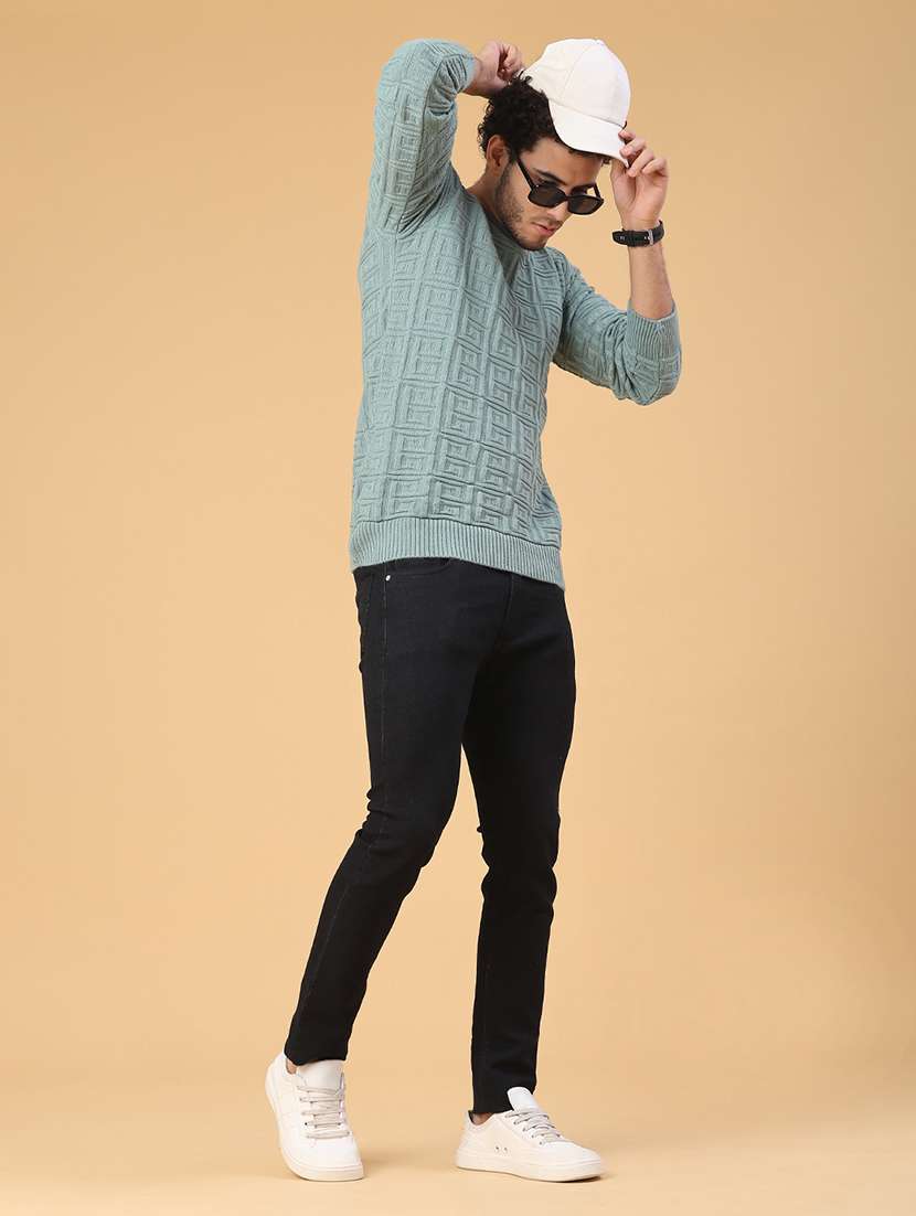 men self design long sleeve regular fit pullover  - 22250998 -  Standard Image - 5