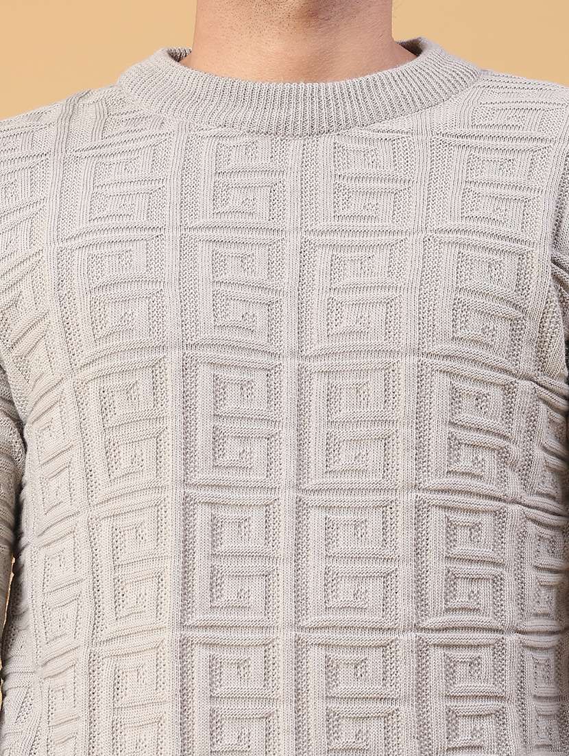 men self design long sleeve regular fit pullover  - 22250999 -  Standard Image - 5